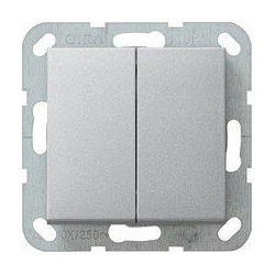 Gira Łącznik przyciskowy przeł./przeł. S ystem 55 kolor aluminiowy
