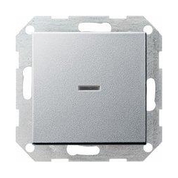 Gira Łącznik przyciskowy kontr, przełącz alny System 55 kolor aluminiowy