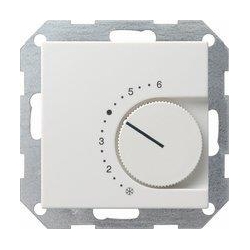 Gira Reg. temp. 230 V styk rozwierny Sys tem 55 biały matowy