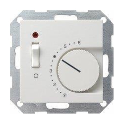 Gira Reg. temp. 230 V styk rozw+wyłączni k System 55 biały matowy