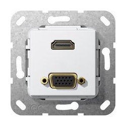 Gira HDMI, VGA Przejściówka Urządzenie p odtynk. biały System 55