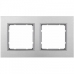 HAGER POLO Berker B.7 Ramka podwójna uniwersalna aluminium mat