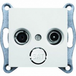 HAGER POLO LUMINA2 Gniazdo antenowe RTV standard białe WL3010