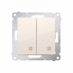 KONTAKT-SIMON Simon54 Łącznik krzyżowy podwójny 10AX 250V kremowy DW7/2.01/41