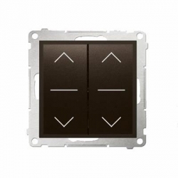 KONTAKT-SIMON Simon54 Łącznik żaluzjowy podwójny brąz mat DZW2.01/46