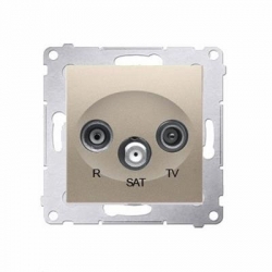 KONTAKT-SIMON Simon54 Gniazdo antenowe R/TV/SAT końcowe złoty mat DASK.01/44