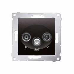 KONTAKT-SIMON Simon54 Gniazdo antenowe R/TV/SAT końcowe antracyt DASK.01/48