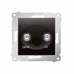 KONTAKT-SIMON Simon54 Gniazdo antenowe DATA/TV antracyt DAD1.01/48
