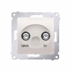 KONTAKT-SIMON Simon54 Gniazdo antenowe DATA/TV kremowy DAD1.01/41