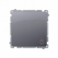 KONTAKT-SIMON Basic Przycisk światło 16AX srebrny mat BMS1A.01/43