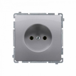 KONTAKT-SIMON Basic Gniazdo pojedyncze b/u 16A IP20 stal inox BMG1.01/21