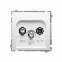 KONTAKT-SIMON Basic Gniazdo SAT/SAT/RTV końcowe białe BMZAR+SAT3.1-P2.01/11