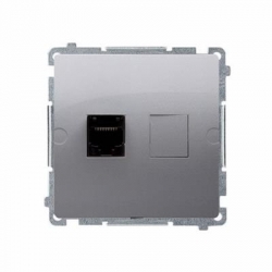 KONTAKT-SIMON Basic Gniazdo komp. poj.  RJ45 kat.5e stal inox BMF51.02/21