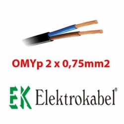 technokabel omyp 2x0,75mm2 czarny 1m-265246