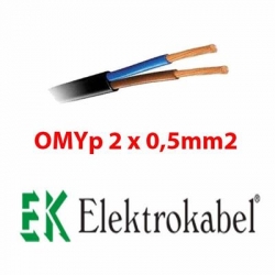 technokabel omyp 2x0,50mm2 czarny 1m-265264