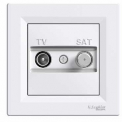SCHNEIDER ELECTRIC ASFORA Gniazdo anten TV-SAT końc 1dB białe EPH3400121