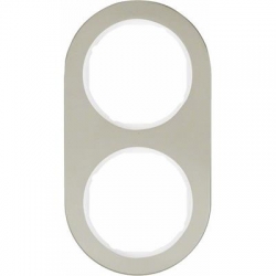 HAGER POLO Berker Serie R.classic Ramka 2-krotna aluminium biały środek 10122074