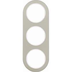 HAGER POLO Berker Serie R.classic Ramka 3-krotna aluminium biały środek 10132074
