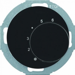 HAGER POLO Berker R.classic Regulator temp. pom. st.zmienny czarny 20262035