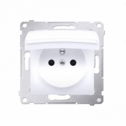 Kontakt-Simon Simon 54 Gniazdo wtyczkowe do wersji IP44 Z USZCZELKĄ (moduł) 16A, 250V~, zaciski śrubowe; biały  *Uszczelka do ramek S54 PREMIUM