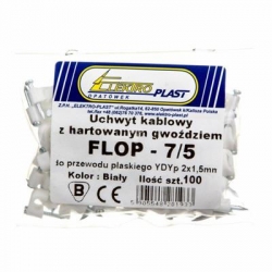 ELEKTRO-PLAST Opatówek Uchwyt płaski do przewodów YDYp 2x1,5 FLOP-7/5 27.75 /100