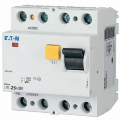 EATON Wyłącznik różnicowoprądowy 4P 25A 0,03A typ AC CFI6 25/4/003 235776