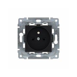KOS-ELEKTRO SYSTEM DANTE Gniazdo pojedyncze z/u 16A z przesłoną torów czarne 450934