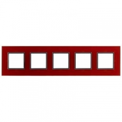 KOS-ELEKTRO SYSTEM DANTE Ramka pięciokrotna szklana RED GLASS 4510185