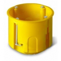 ELEKTRO-PLAST NASIELSK Puszka 0220-0N podtynkowa 60mm regips głęboka żółta PK-60 bezhalogenowa samogasnąca do ścian pustych