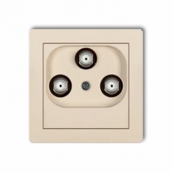 Karlik DECO gniazdo multimedialne 3F 3F DATA Vectra beżowy PODTYNKOWY bez ramki IP 20 1DGMV
