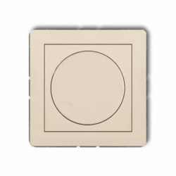 Karlik DECO elektroniczny regulator oświetlenia przyciskowo-obrotowego do lamp LED beżowy PODTYNKOWY bez ramki IP 20, 230V~ 50H 0-100W 1DRO-2