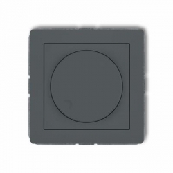 Karlik DECO elektroniczny regulator oświetlenia przyciskowo-obrotowego do lamp LED grafitowy mat PODTYNKOWY bez ramki IP 20, 230V 0-100W 28DRO-2
