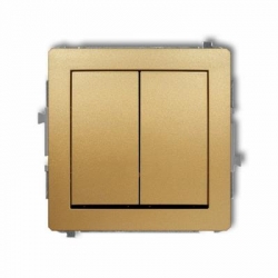 Karlik DECO łącznik świecznikowy złoty PODTYNKOWY bez ramki IP20 10AX 250V 29DWP-2