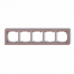 Karlik DECO Ramka uniwersalna 5-krotna z tworzywa DECO Pastel Matt lawendowy PODTYNKOWY produkt na zamówienie IP 20 42DR-5