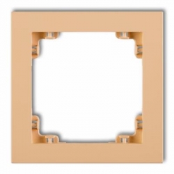 Karlik DECO Ramka uniwersalna pojedyncza z tworzywa DECO Pastel Matt brzoskwiniowy PODTYNKOWY produkt na zamówienie IP 20 45DR-1