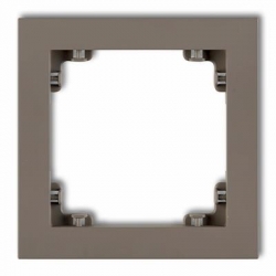 Karlik DECO Ramka uniwersalna pojedyncza z tworzywa DECO Pastel Matt czekoladowy PODTYNKOWY produkt na zamówienie IP 20 49DR-1