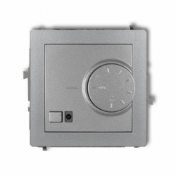 Karlik DECO elektroniczny regulator temperatury z czujnikiem podpodłogowym srebrny metalik PODTYNKOWY bez ramki IP 20, 230V~ 50Hz 2300W 7DRT-1