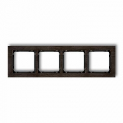 Karlik DECO Ramka uniwersalna poczwórna - efekt drewna ramka wenge spód czarny efekt wenge PODTYNKOWY  IP 20 DRD-4G