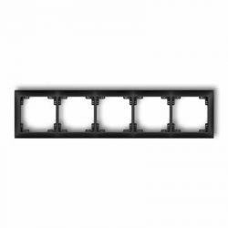 Karlik DECO Ramka uniwersalna 5-krotna na z tworzywa DECO Soft czarny mat PODTYNKOWY  IP 20 12DRSO-5