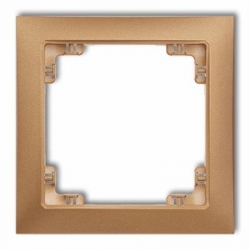 Karlik DECO Ramka uniwersalna pojedyncza z tworzywa DECO Soft złoty metalik PODTYNKOWY  IP 20 8DRSO-1