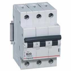 LEGRAND Wyłącznik nadprądowy 3P B 20A 6kA AC RX3 419170