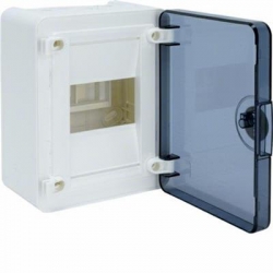 HAGER POLO Rozdzielnica modułowa 1x4 natynkowa IP40 (drzwi transparentne) Golf VS104TD