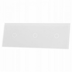 Livolo BIAŁY PANEL SZKLANY 1+1+1 70111-61