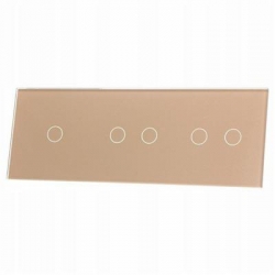 Livolo SZAMPAŃSKI METALIZOWANY PANEL SZKLANY 1+2+2 70122-63