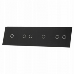 Livolo CZARNY PANEL SZKLANY 1+2+1+2 701212-62
