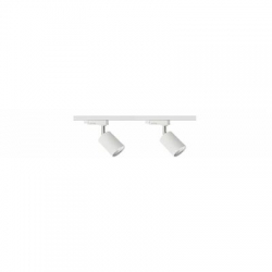 Zestaw 2x lampa SIENA Track biała z żarówką led gu10 PHILIPS 5W ciepła biała + szynoprzewód 1m kolor biały