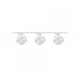 Zestaw 3x lampa PIANO Track 1F biała z żarówką led gu10 ES111 9W ciepła biała + szynoprzewód 2m kolor biały