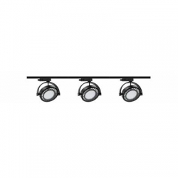 Zestaw 3x lampa PIANO Track 3F czarna z żarówką led gu10 ES111 8,9W ciepła biała + szynoprzewód 1m kolor czarny