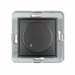 Karlik MINI Ściemniacz przyciskowo obrotowy 40-400W grafitowy 11MRO-1