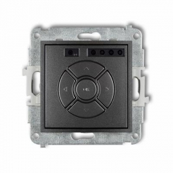 Karlik MINI Sterownik roletowy przycisk strefowy grafitowy 11MSR-5